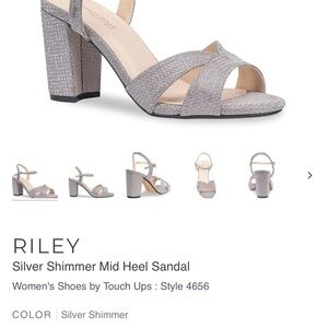 Touch Ups Glittering Silver Block Heels